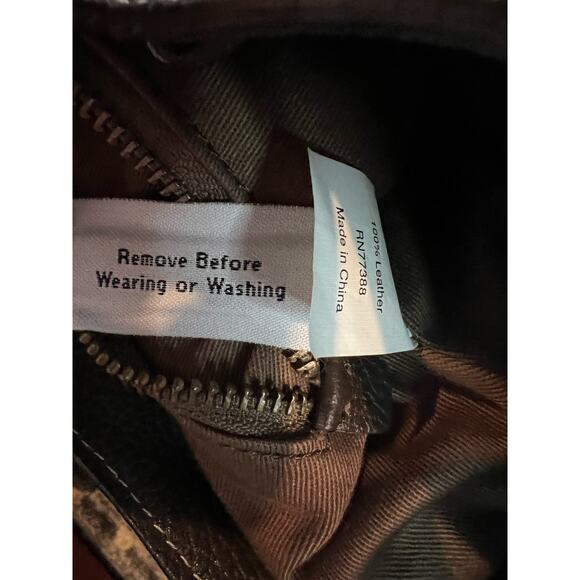 NWT J Crew Collection Brown Pebble Leather Satchel Shoulder Bag Purse - Picture 9 of 11